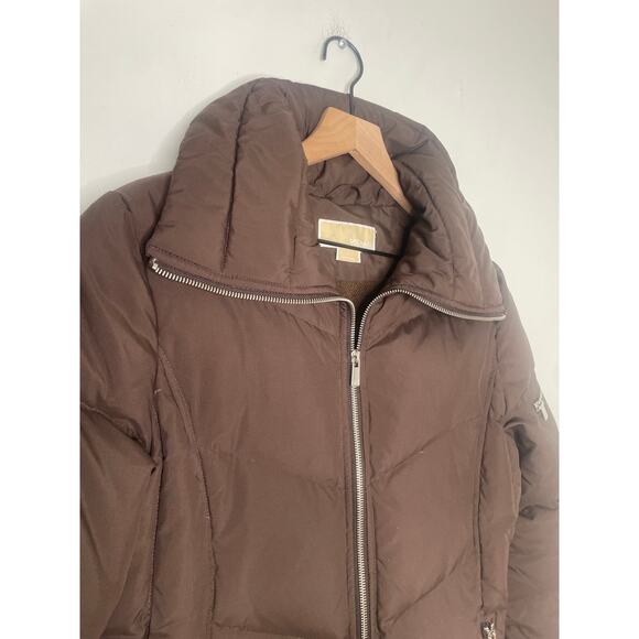 Michael Kors Quilted Down Puffer Coat Size Small Small Zip Front Winter Jacket - Picture 2 of 10